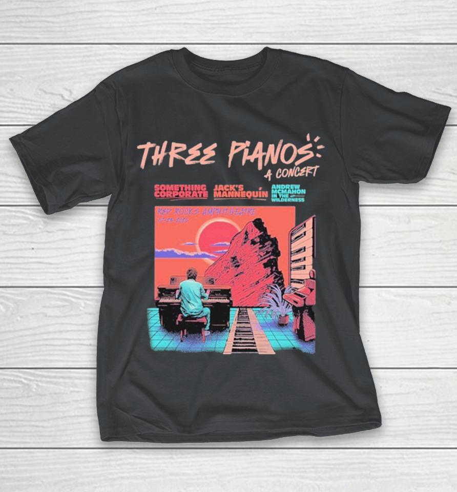 Andrew Mcmahon In The Wilderness Something Corporate Jack’s Mannequin Three Piano A Concert Red Rocks Event 2025 Shirts