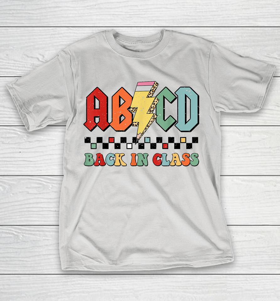 Back In Class ABCD Pencil Leopard Back To School Teachers Shirts