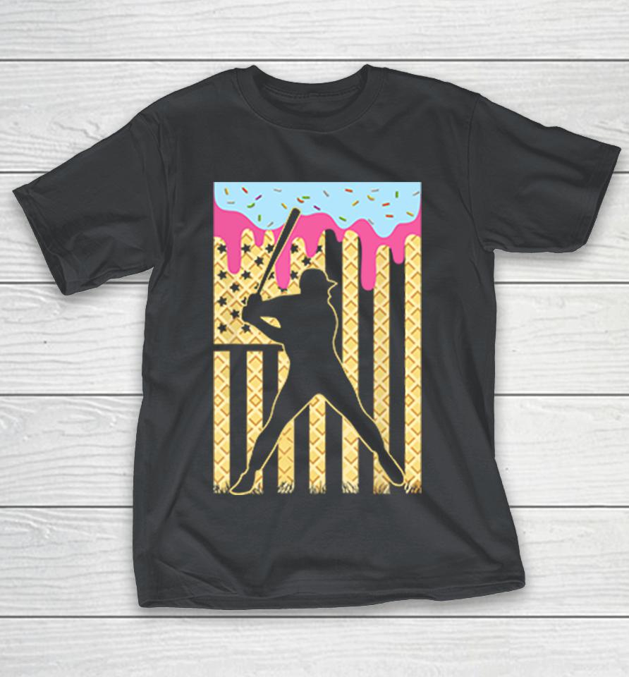 Baseball Ice Cream Drip Shirts