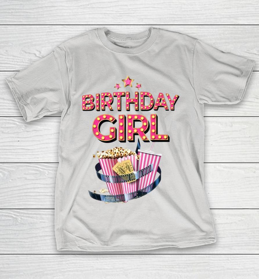 Birthday Girl Crew Movie Night Theme Matching Party Shirts