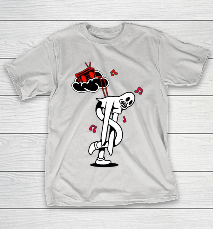 Black And White Cool Dancing Ghost Shirts