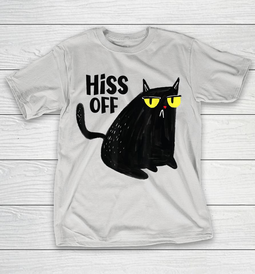 Black Cat Hiss Off Shirts