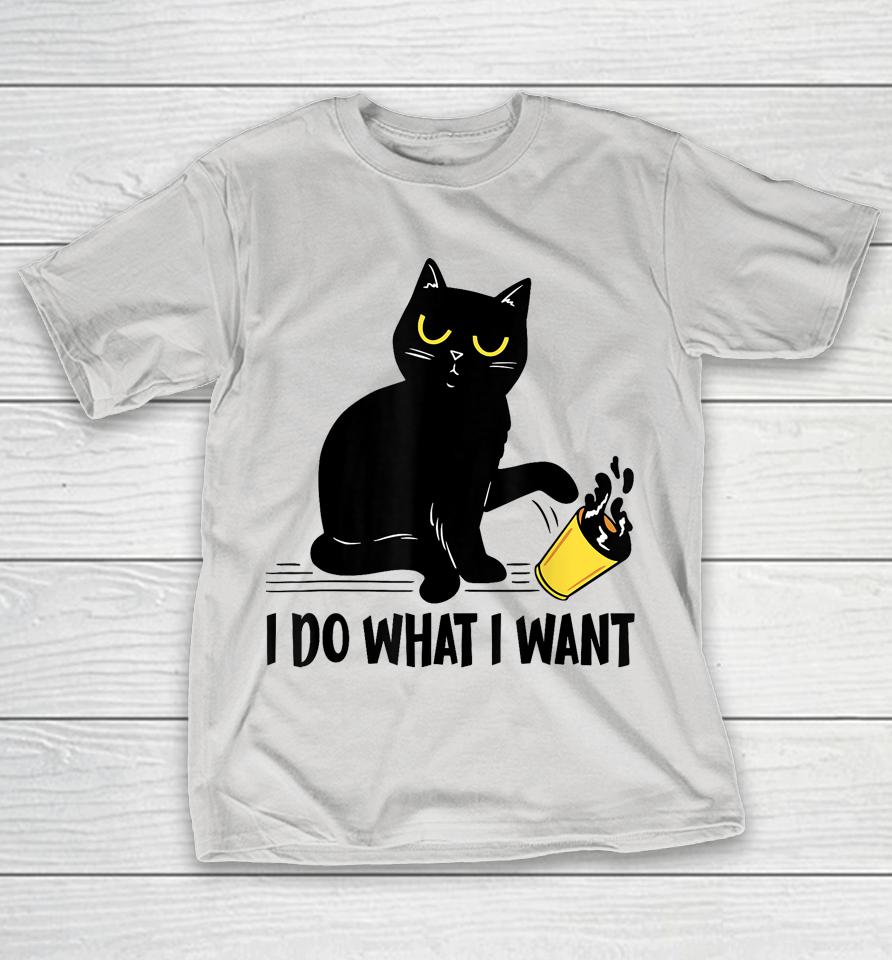 Black Cat I Do What I Want Cat Lover Gifts Shirts