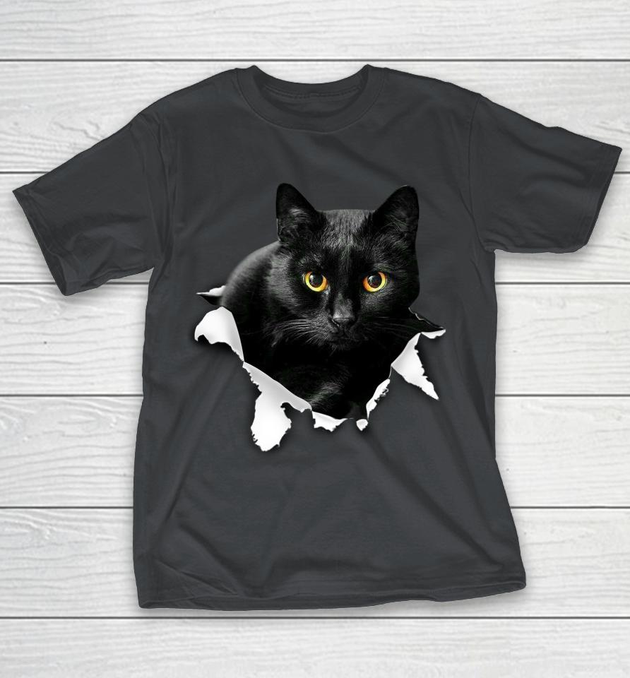 Black Cat Torn Cloth Gifts For Cat Lover Cat Dad Cat Mom Shirts