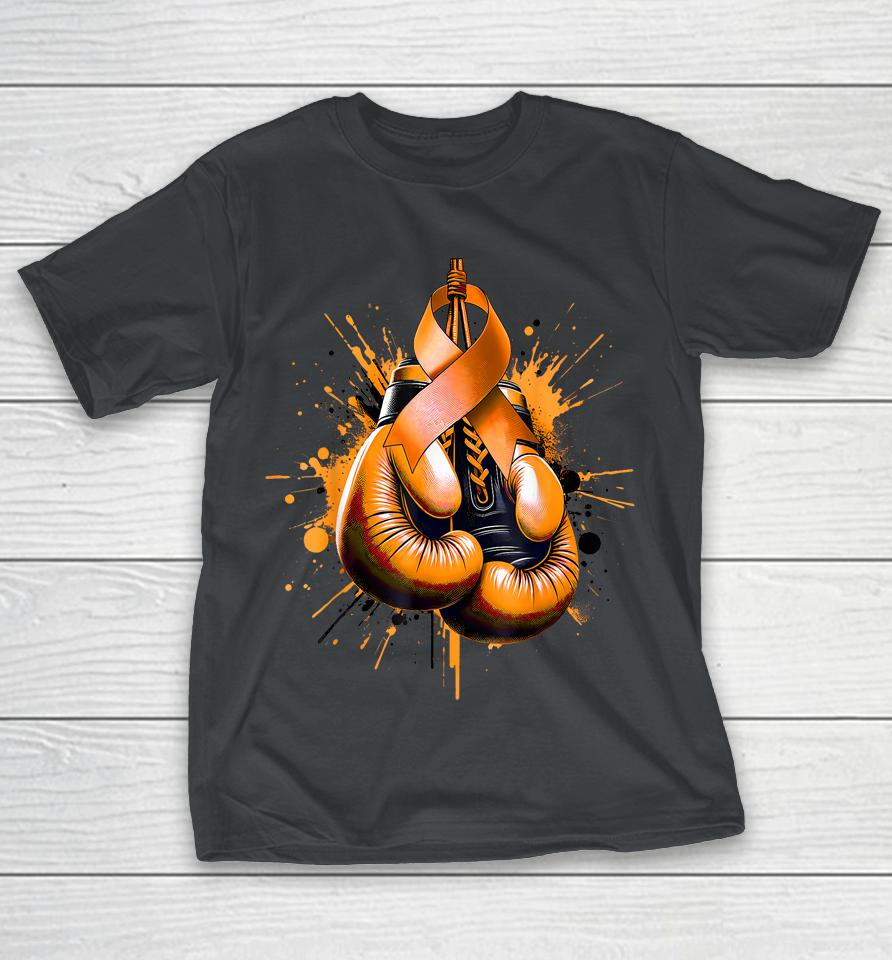 Boxing Glove Orange Ribbon Multiple Sclerosis Awareness Shirts