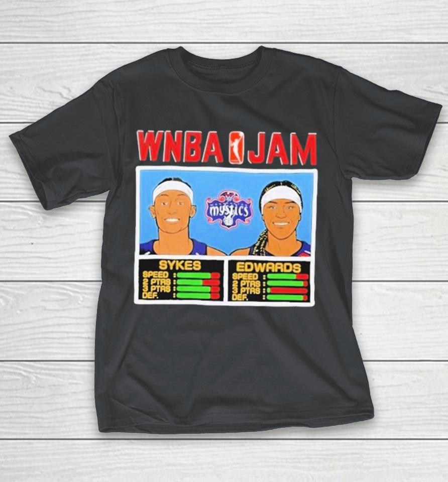 Brittney Sykes And Aaliyah Edwards WNBA Jam Washington Mystics Shirts