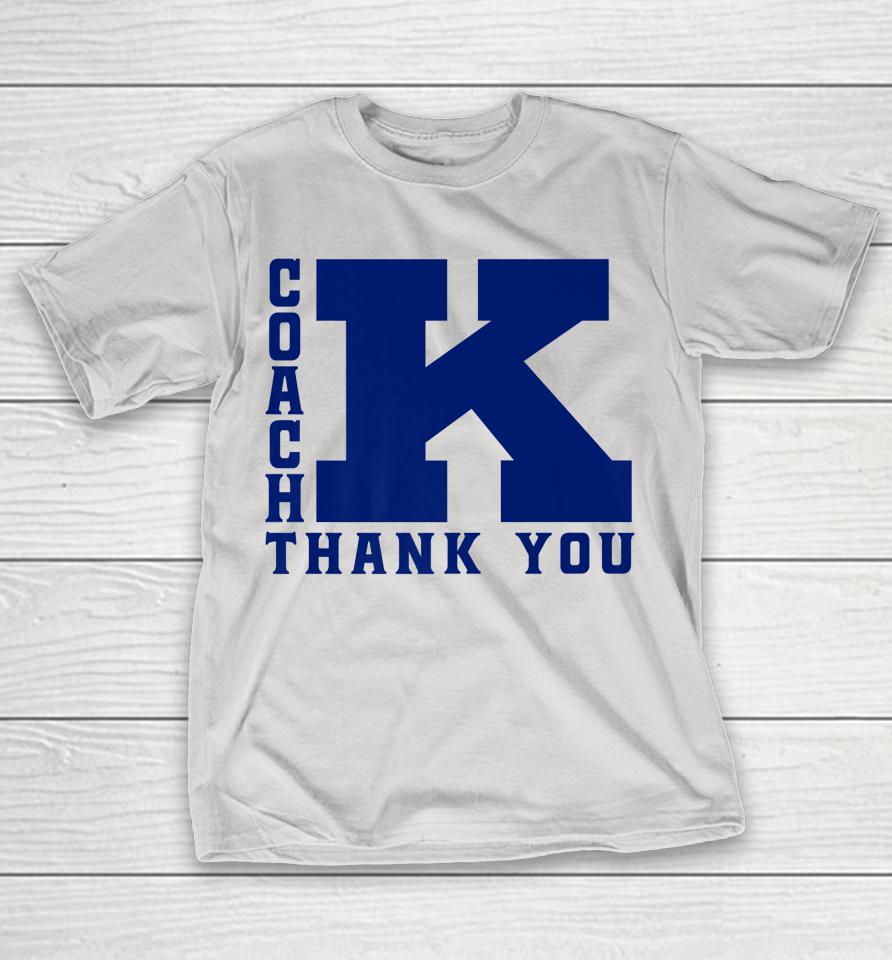 Coach K Thank You Shirts WoopyTee