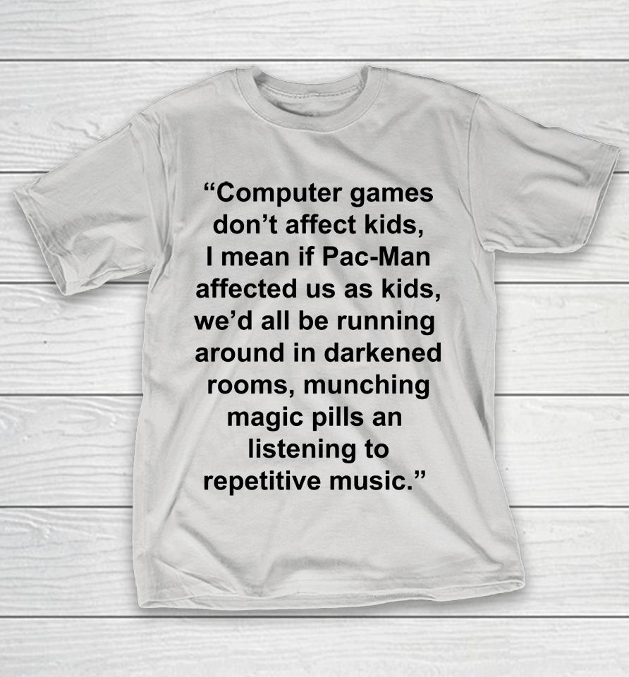 Computer Games Don't Affect Kids I Mean If Pac-Man Affected Us As Kids