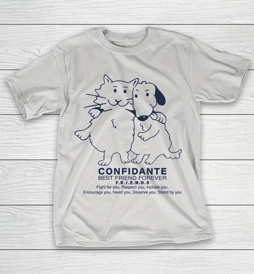 Confidante Best Friend Forever Cat And Dog Shirts WoopyTee