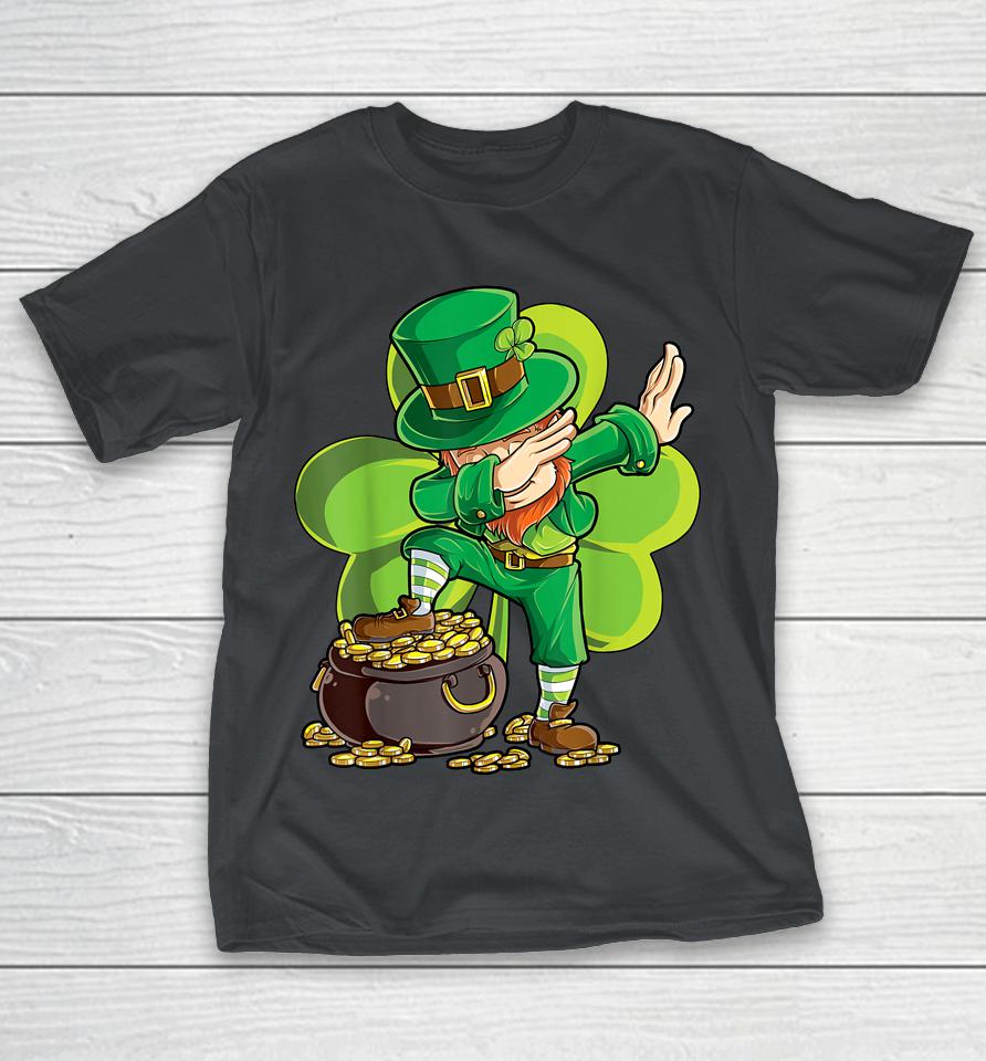 Dabbing Leprechaun Boys St Patrick's Day Shirts