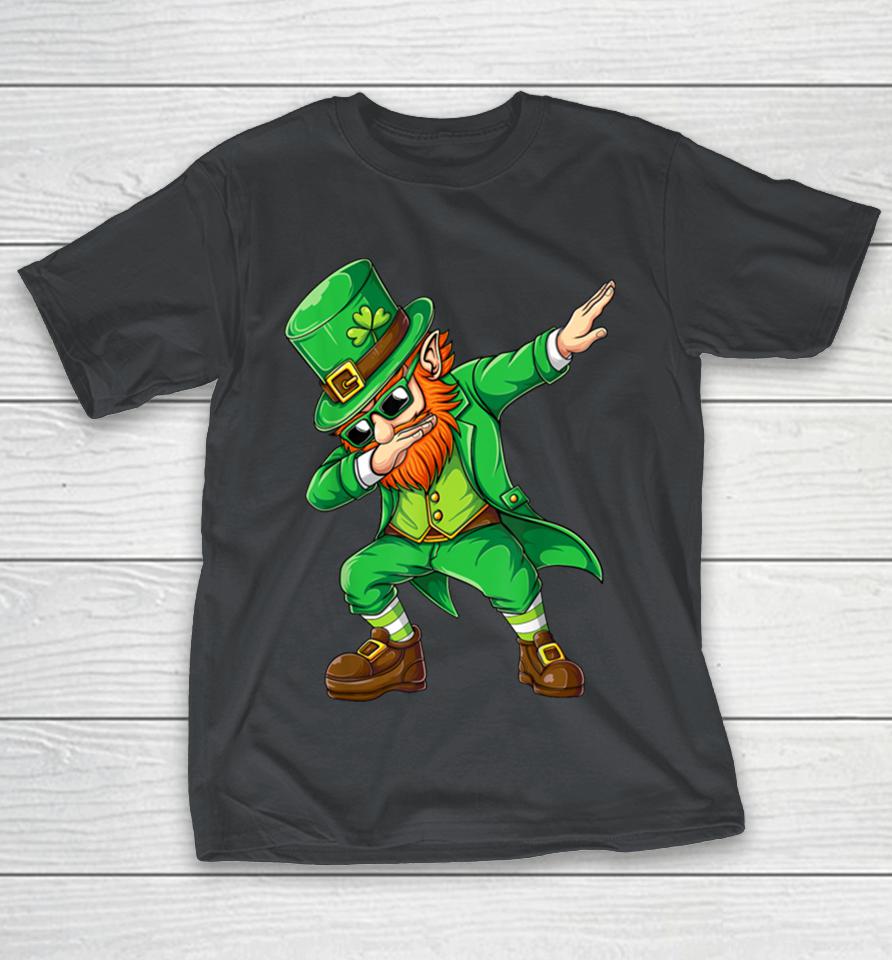 Dabbing Leprechaun Funny Gifts Men Kids Boys St Patricks Day Shirts