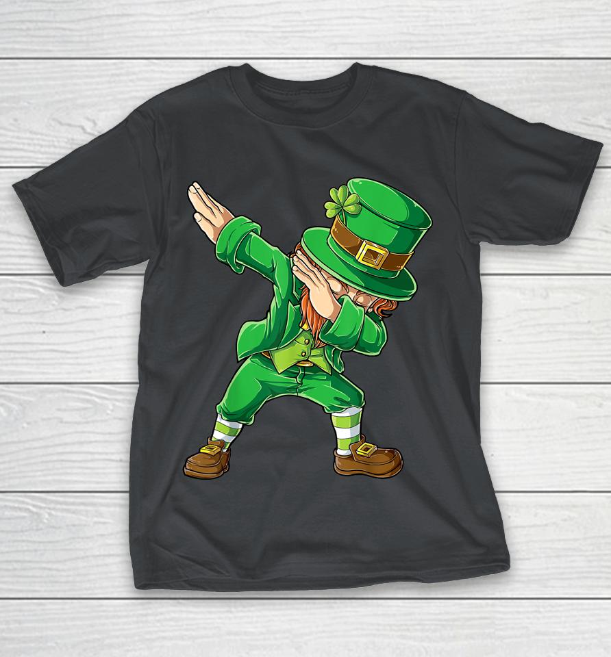 Dabbing Leprechaun Kids St Patrick's Day Shirts