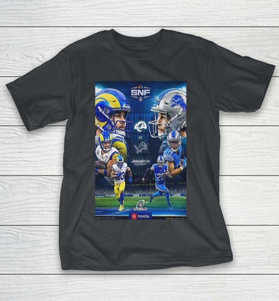 Detroit Lions Vs Los Angeles Rams In NFL Wild Card 14 January 2024 Shirts