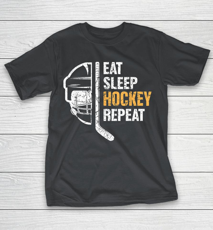 Eat Sleep Hockey Repeat Hockey Shirts