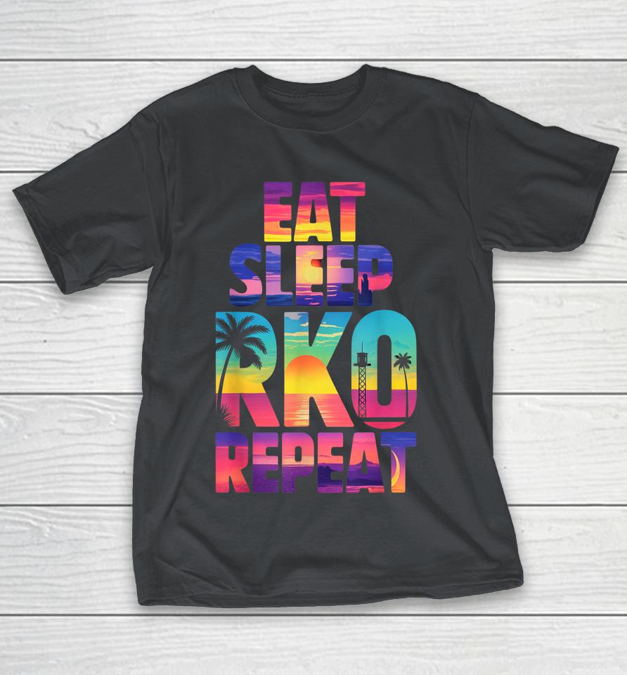 Eat Sleep Rko Repeat Vintage Yeet Summer Vibe Apparel Shirts