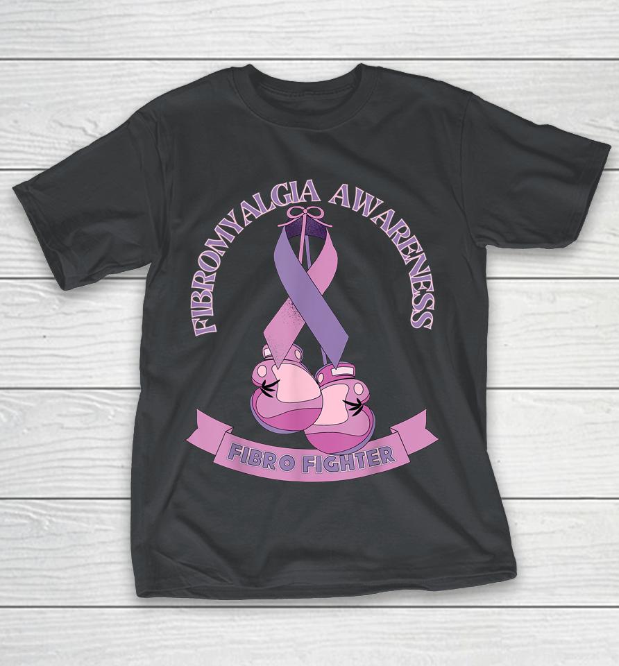 Fibromyalgia Awareness Ribbon Boxing Gloves Fibro Fighter Shirts