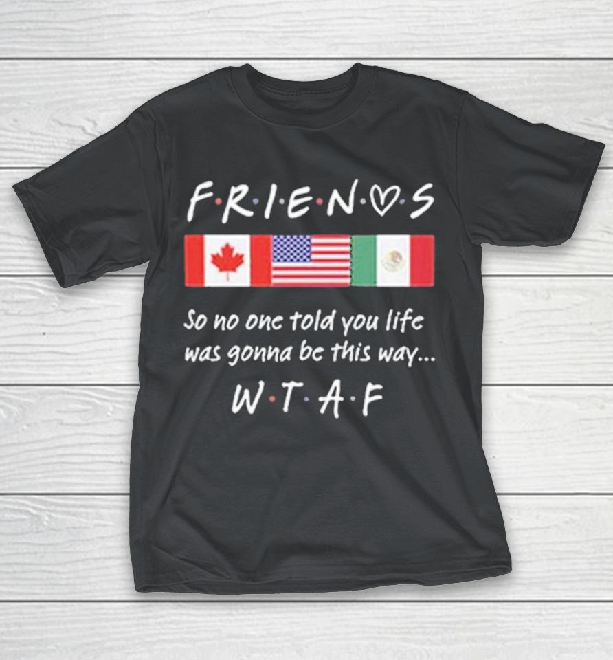 Friends So No One Told You Life Was Gonna Be This Way Solidarity I’ll Be There For You WTAF Canada American Flag Shirts