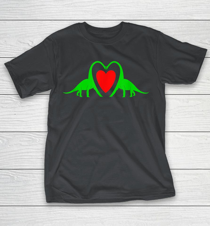 Funny Hearts Love Dinosaur Valentine'S Day Shirts