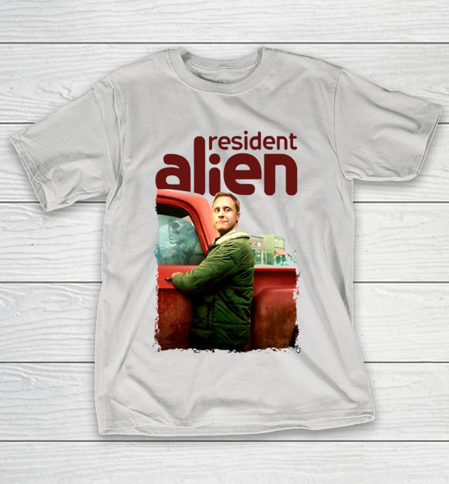 Graphic Christmas Design Xmas Resident Alien Shirts
