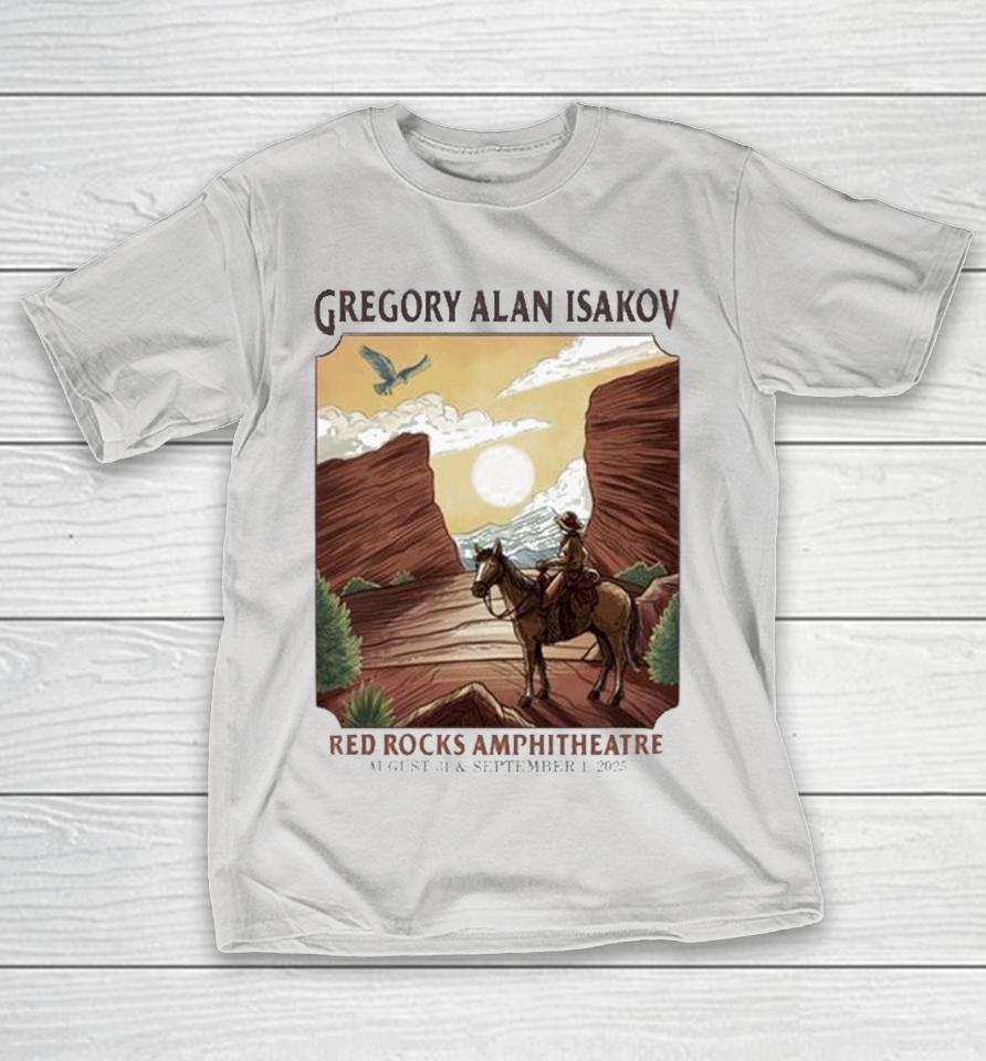 Gregory Alan Isakov Morrison CO Aug 31-Sep 1 2025 Red Rocks Amphitheatre Shirts
