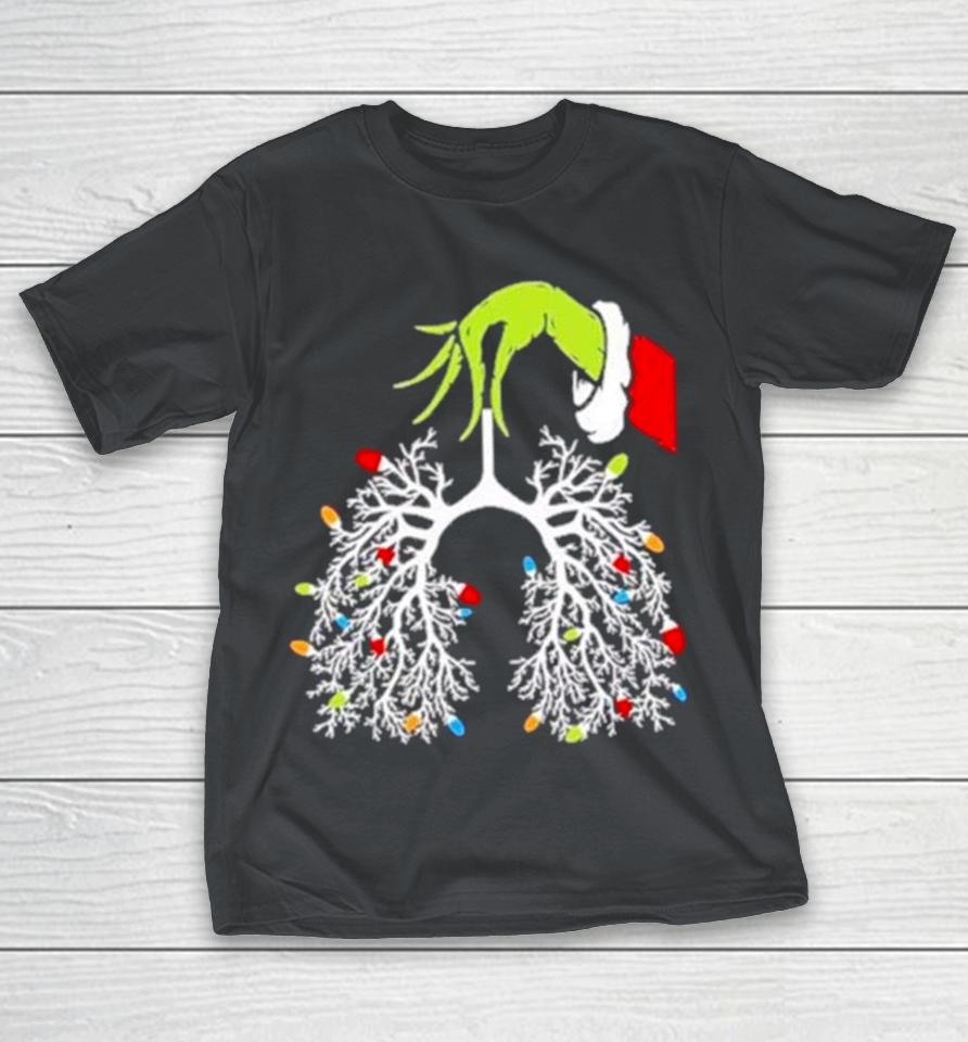 Grinch Hand Respiratory Therapist Christmas Gift Shirts