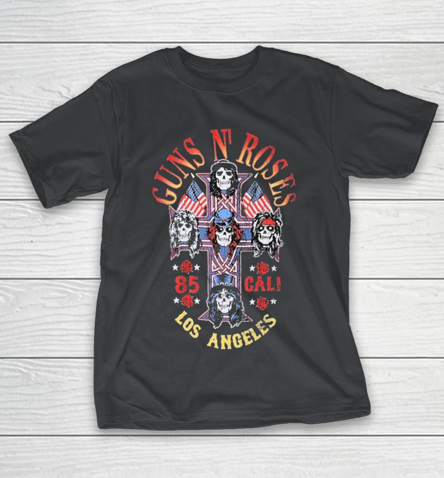 Guns N’ Roses Los Angeles Cali ’85 American Flag Shirts
