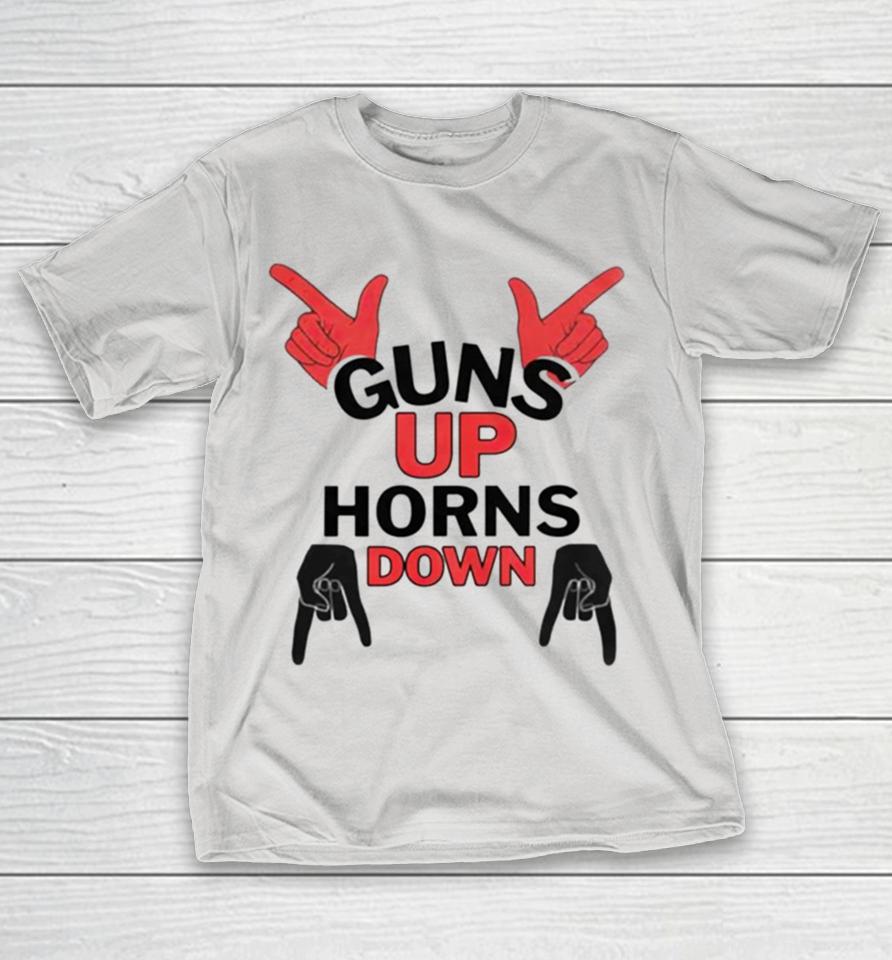 Guns up horns down Shirts WoopyTee