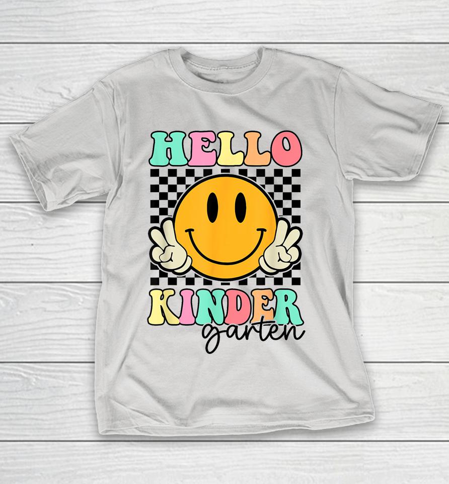 Hello Kindergarten Retro Smile Teachers Kids Back To School Shirts