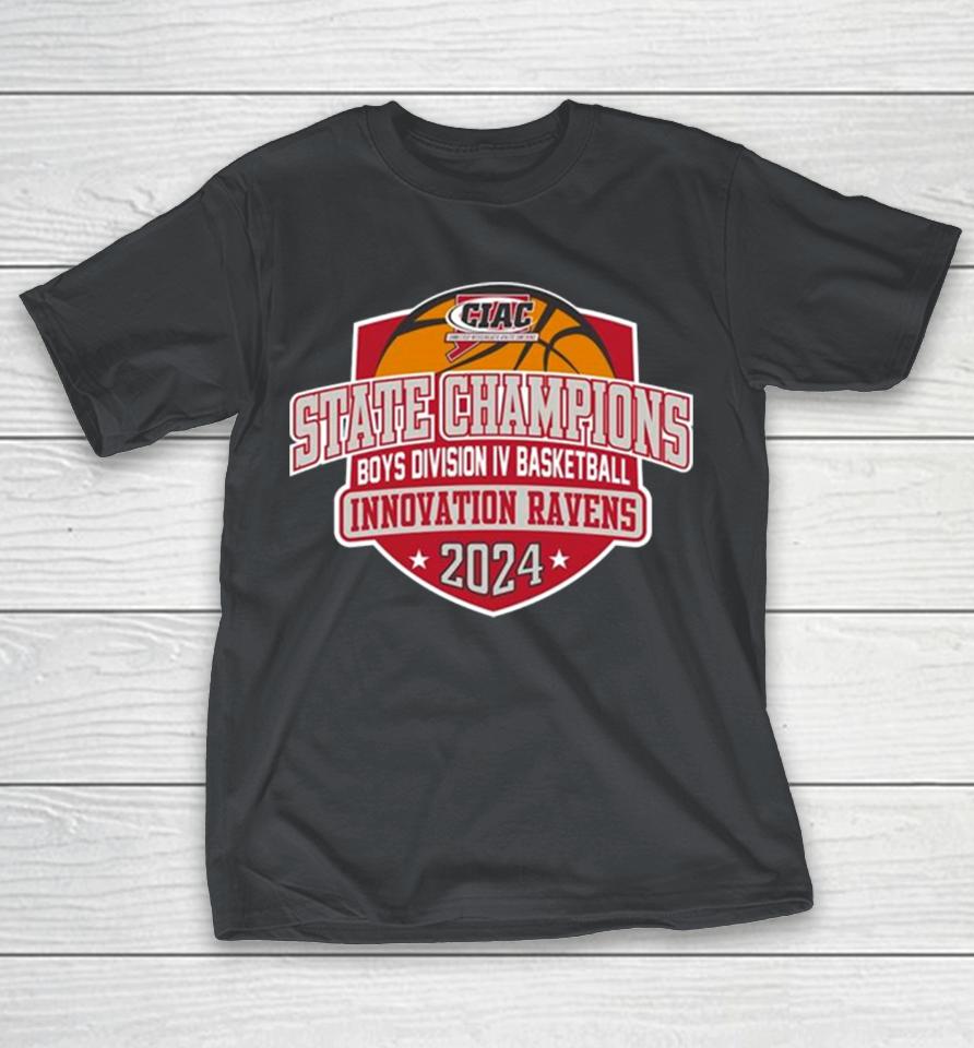 Innovation Ravens 2024 CIAC Boys division IV basketball State Champions Shirts