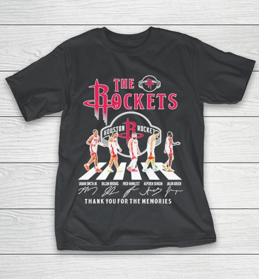 Jabari Smith Jr Dillon Brooks Fred Vanvleet Alperen Sengun Jalen Green The Houston Rockets Thank You For The Memories Abbey Road Signatures Shirts
