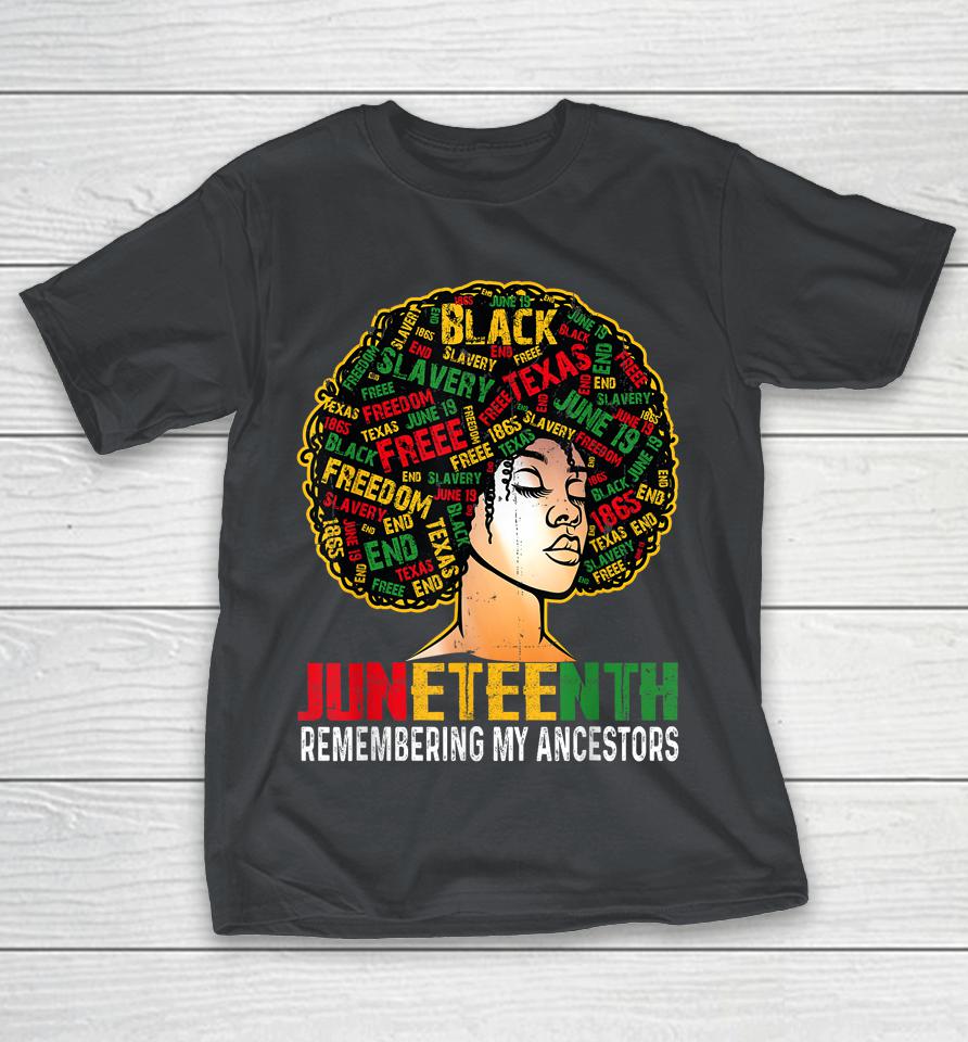 T Shirt Women Loc'd Hair Remembering My Ancestors Shirts