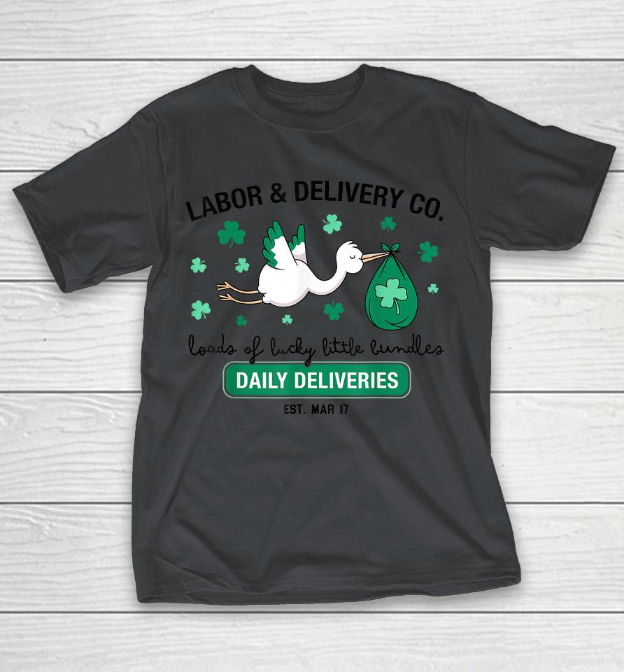 Labor And Delivery St Patrick's Day Lucky L&D Nurse Shamrock Shirts