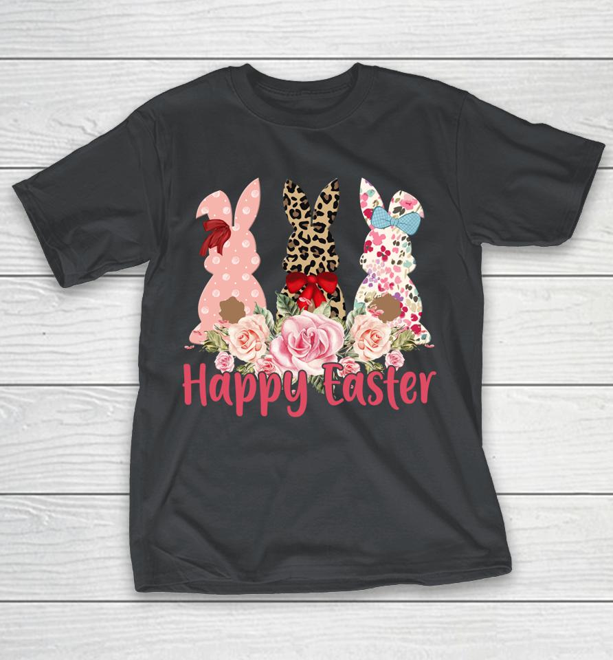 Leopard Easter Bunny Rabbit Trio Cute Easter Shirts