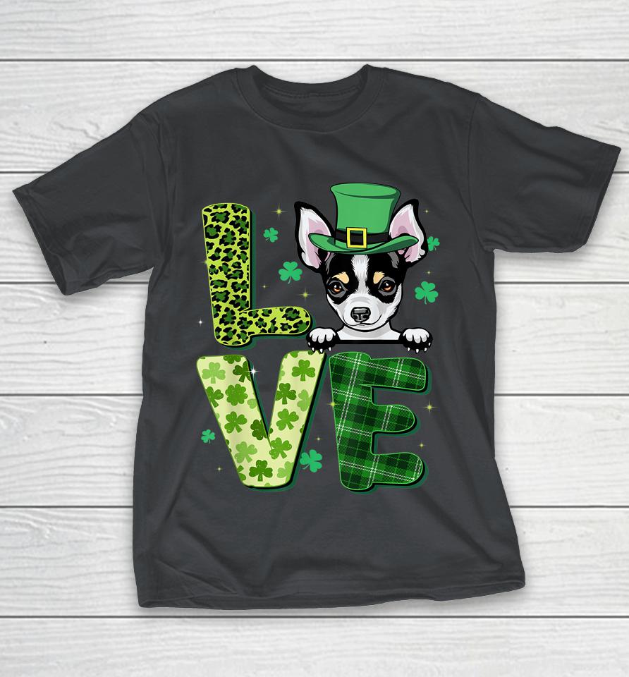 Love Chihuahua Leopard Plaid Shamrock St Patrick's Day Shirts