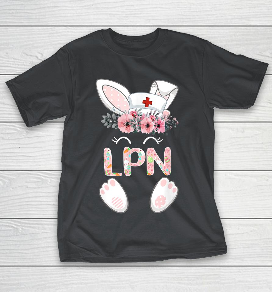 LPN Easter Nurse Floral Bunny Shirts