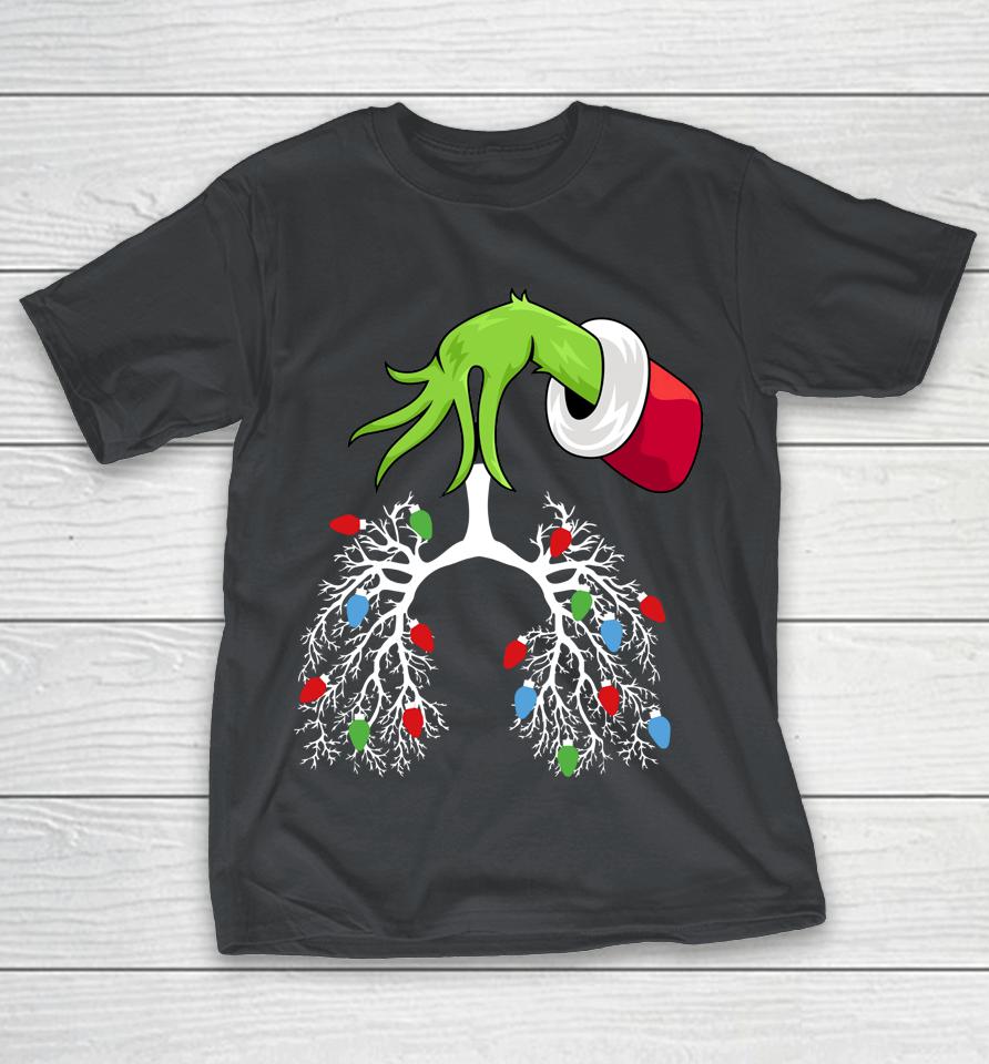 Lung Christmas Lights Respiratory Therapist Rt Nurse Xmas Shirts