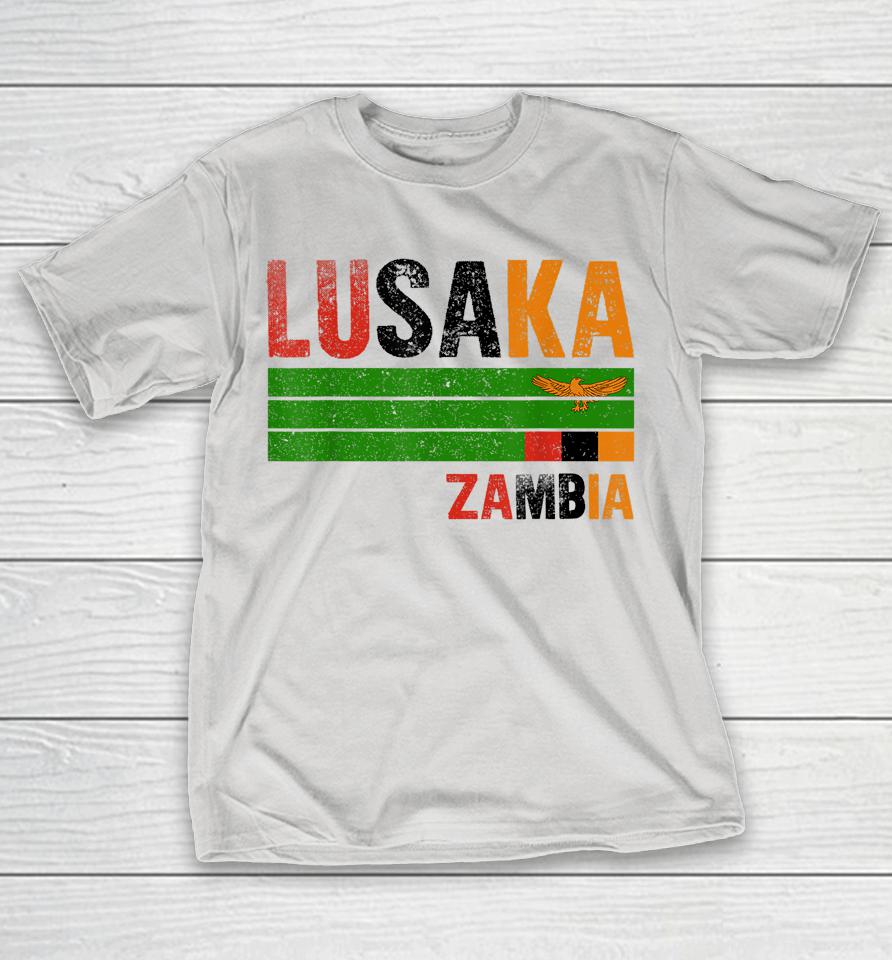 Lusaka Zambia Flag Zambian Shirts WoopyTee