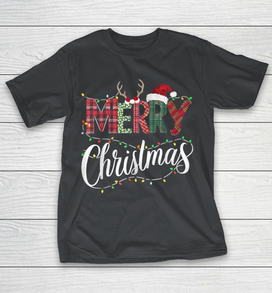 Merry Christmas Buffalo Black And White Plaid 2024 Shirts