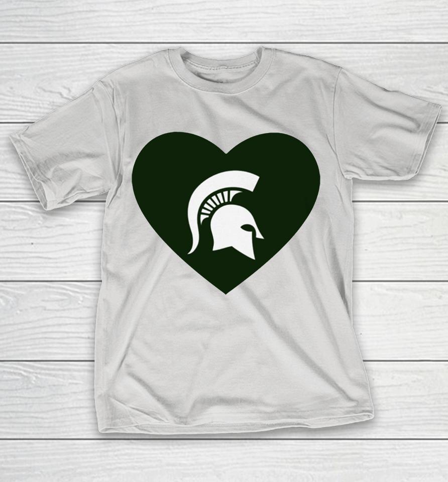 Michigan State Spartan Strong Heart Shirts