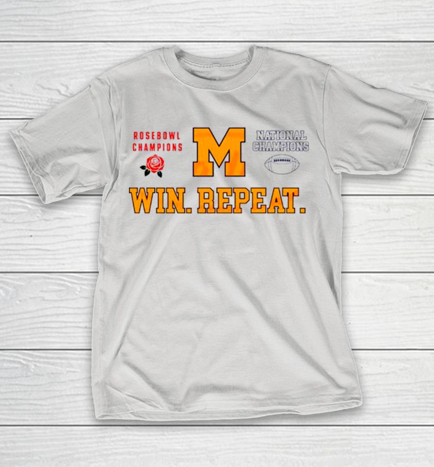 Michigan Wolverines Win repeat rose bowl and national champions Shirts