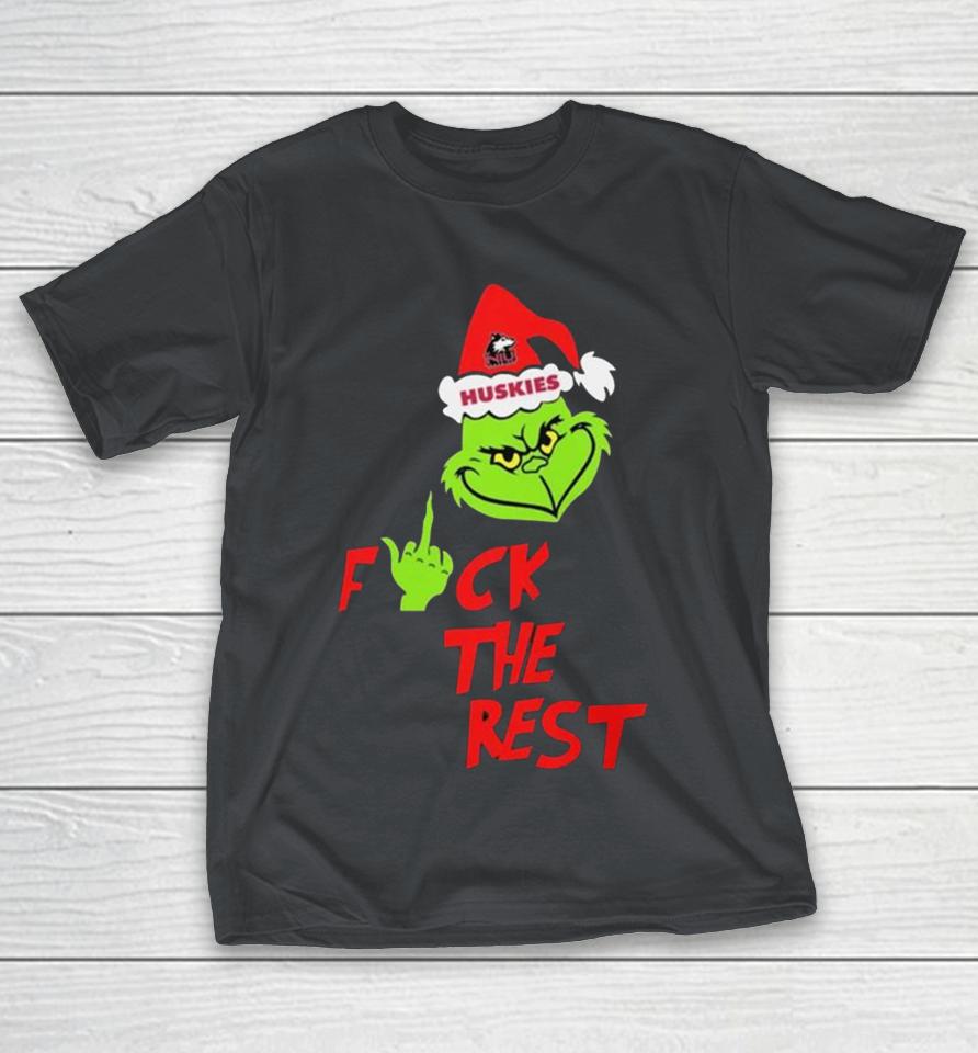 Northern Illinois Huskies Santa Grinch Hat Fuck The Rest Christmas Shirts