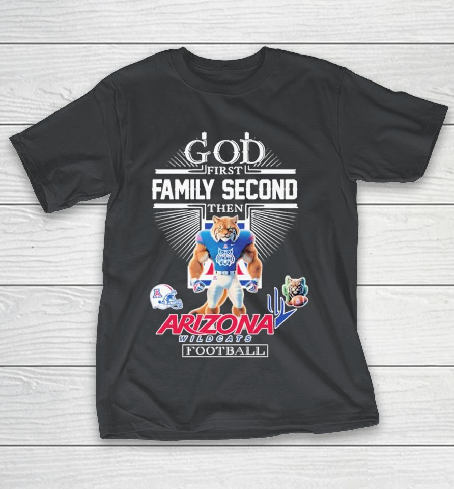 Official God First Family Second Then Arizona Wildcats Football Mascot Shirts