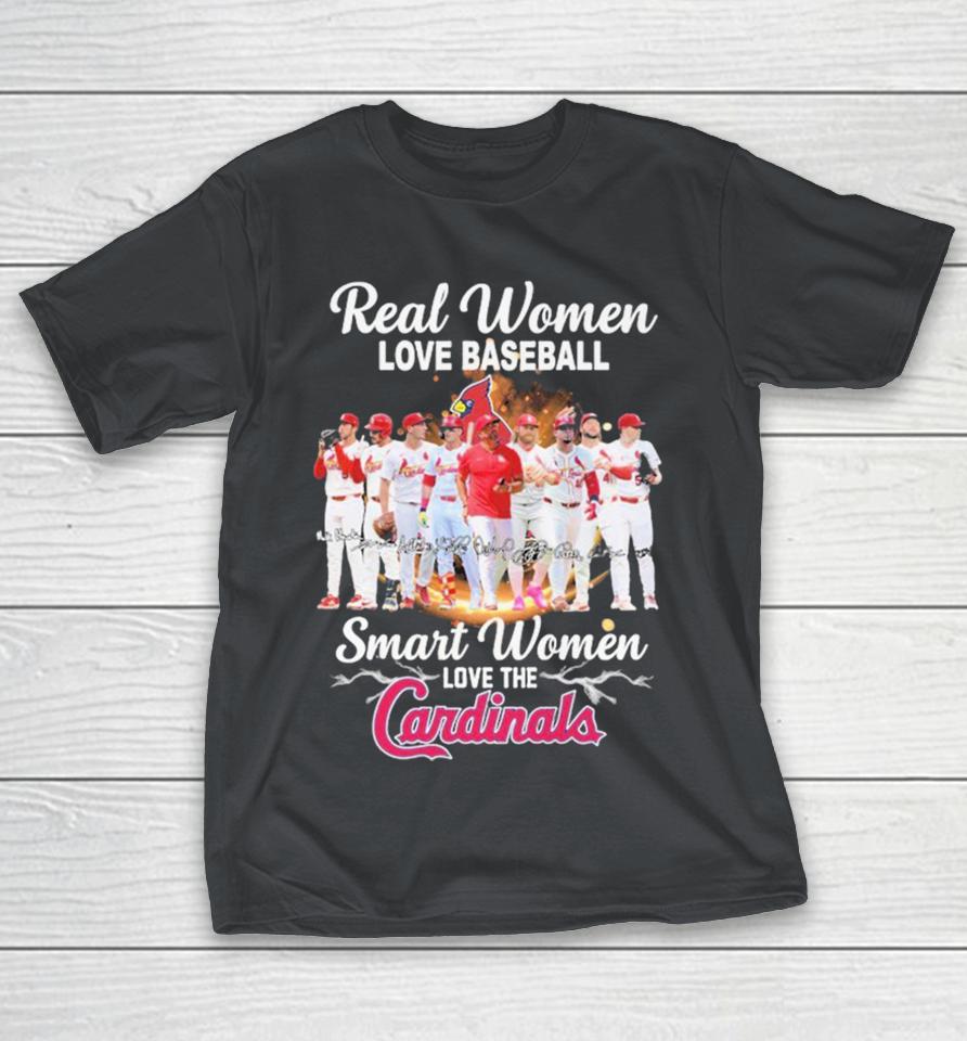 Official Real Women Love Baseball Smart Women Love The St Louis Cardinals Signatures Players Shirts