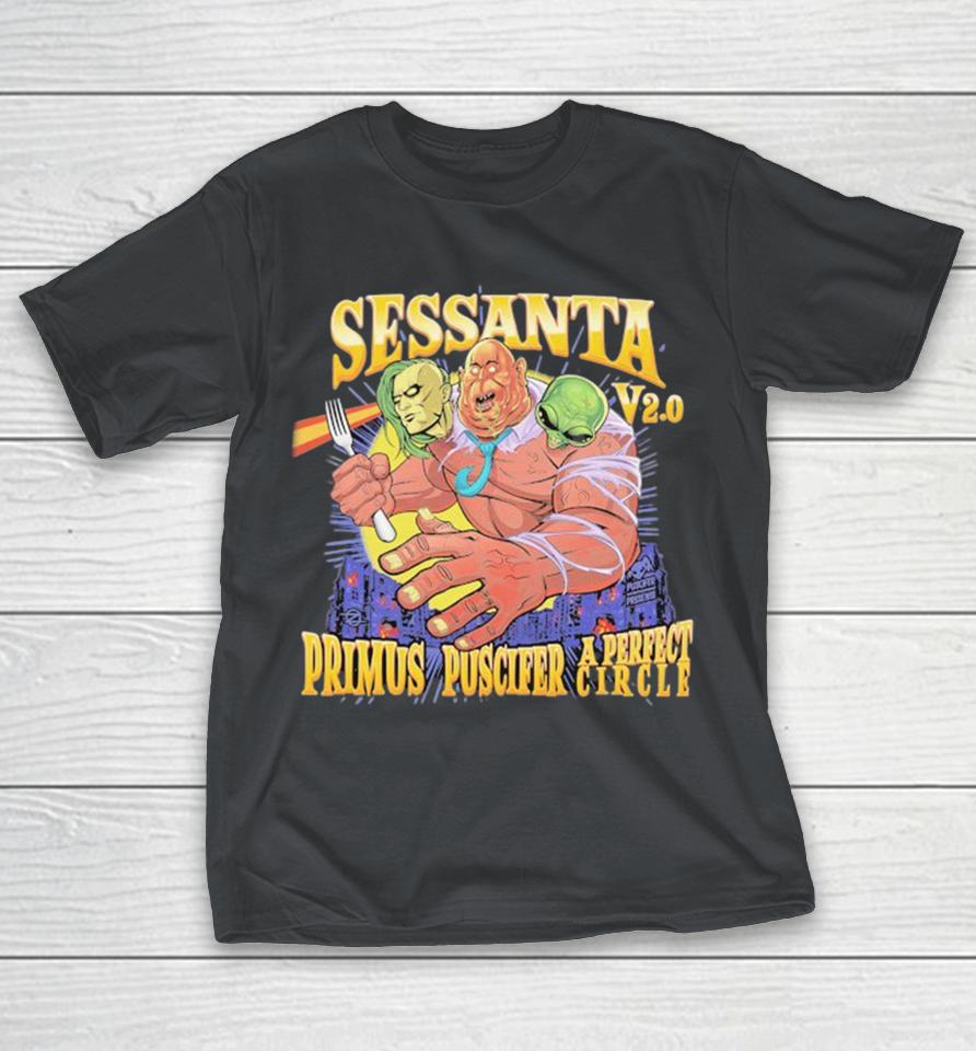 Official Sessanta V2.0 Primus Puscifer A Perfect Circle 60th Birthday Heads Alien Shirts