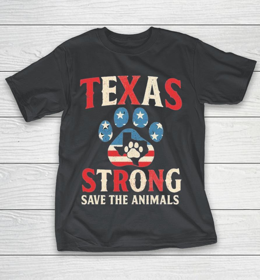 Official Texas Strong Save The Animals Flag Shirts
