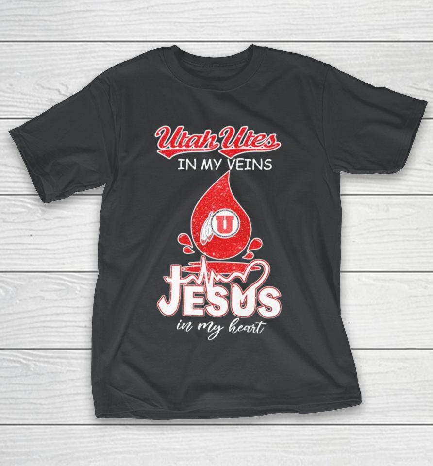 Official Utah Utes In My Veins Jesus In My Heart Shirts