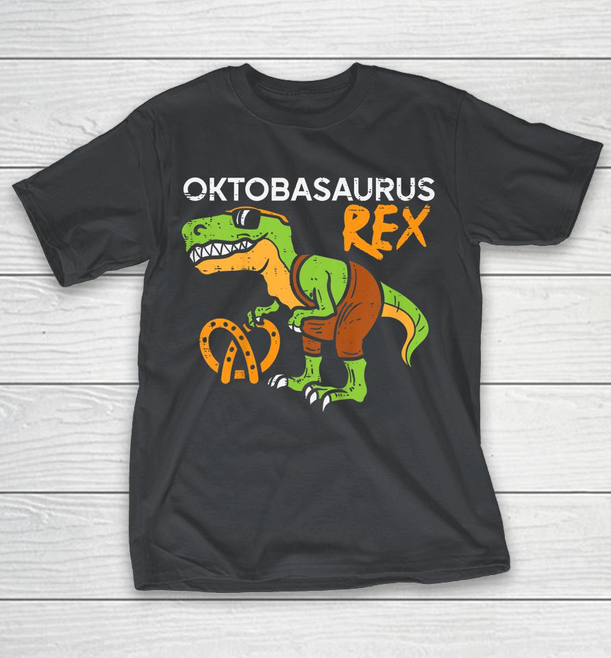 Oktobasaurus Rex Oktoberfest Trex Bavaria Dinosaur Boys Kids Shirts