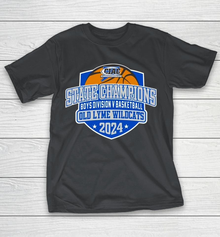 Old Lyme Wildcats 2024 CIAC Boys division V basketball State Champions Shirts