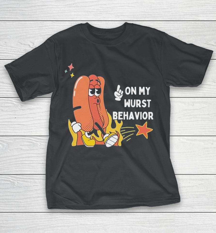 On My Wurst Behavior Hotdog Shirts