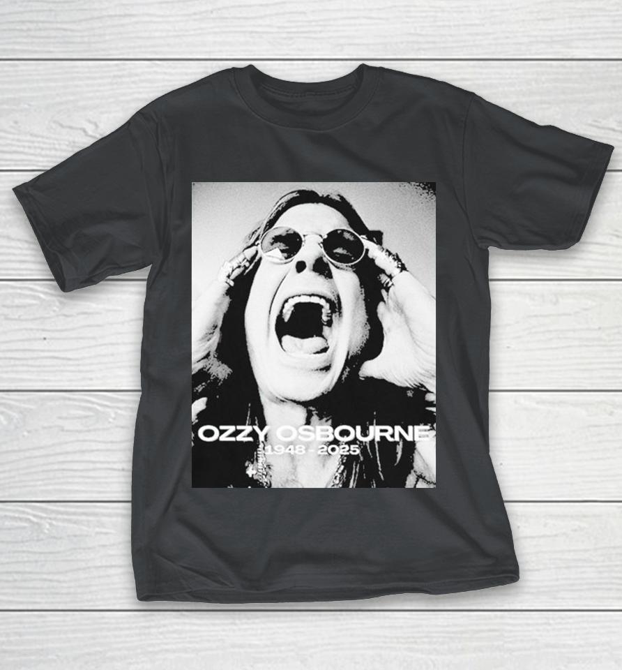 Ozzy Osbourne Screaming Portrait Black And White 1948-2025 Shirts